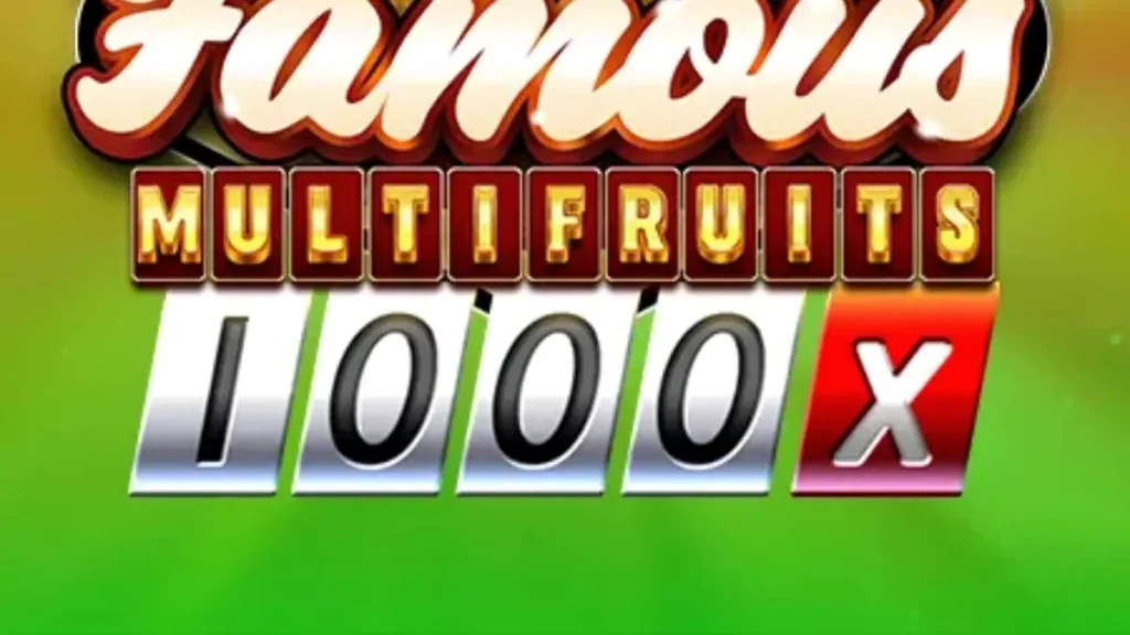 Tampilan visual mesin slot 81 Famous Multifruits 1000 dengan simbol buah dan neon